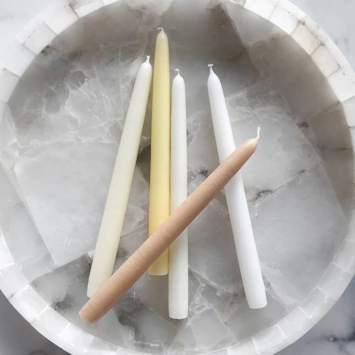 Natural Taper Candles - Neutral Mix