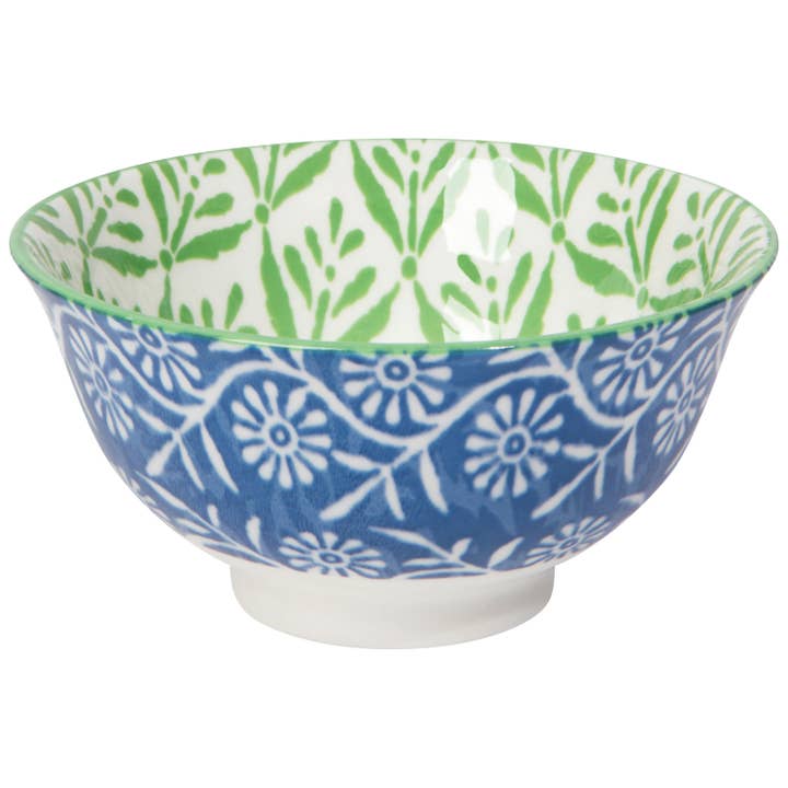 Petite Coupe Stamped Bowl - Green Leaf