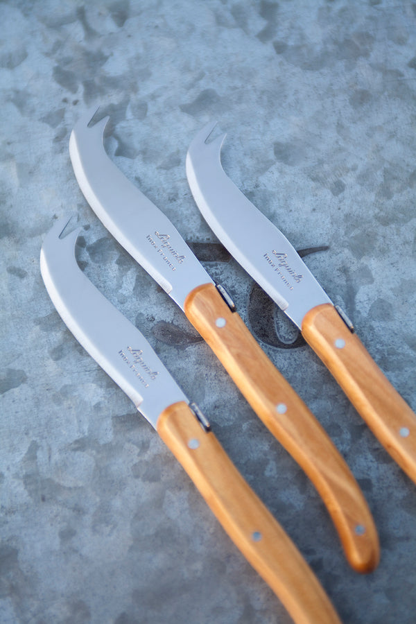 Laguiole Mini Fork-Tipped Knife - Olivewood