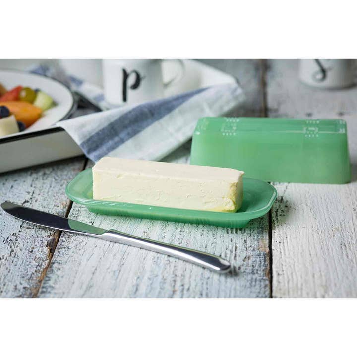 Jadeite Glass Butter Dish