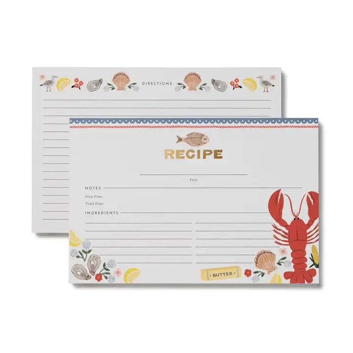 Rifle Paper Co Recipe Cards - Seaside