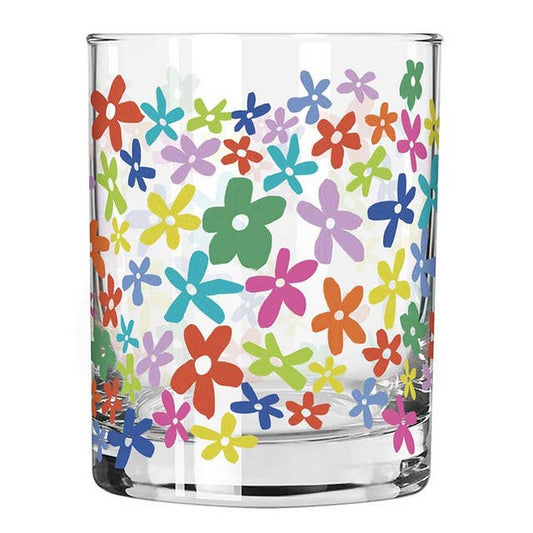 Double Old Fashioned Glass - Thimblepress Flowers