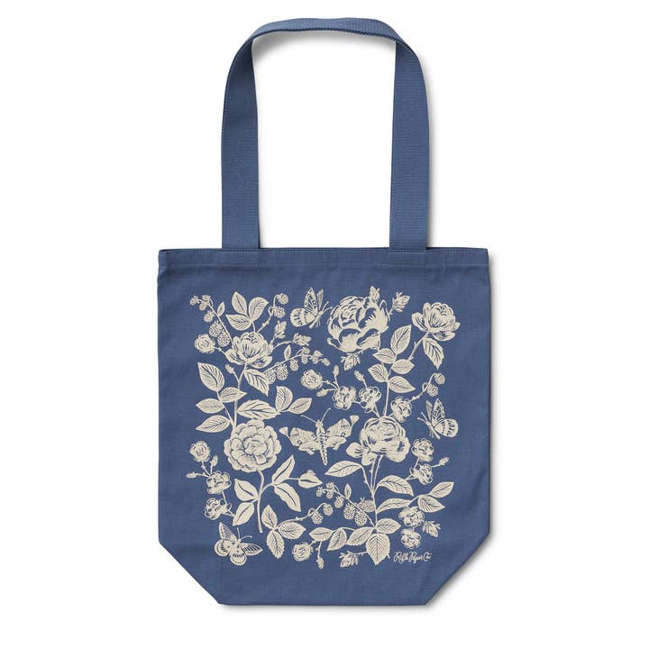 Rifle Paper Co Canvas Tote Bag - English Rose