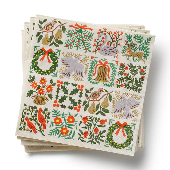 Rifle Paper Co Cocktail Napkins - Christmastide