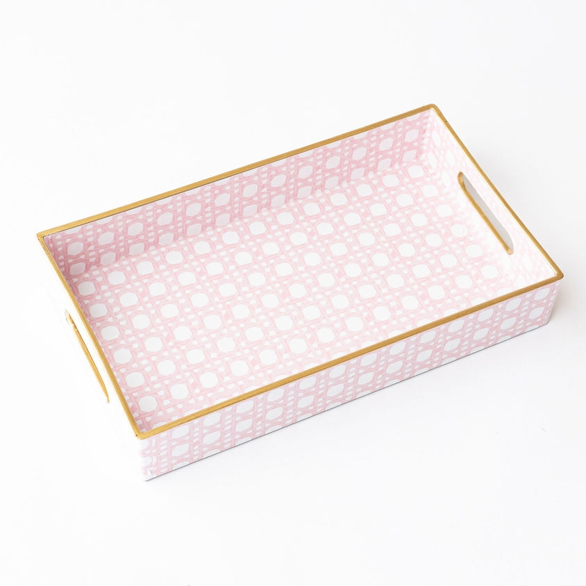 Vanity Tray - Pink Cane
