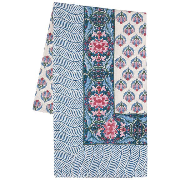 Bouquet Block Print Tablecloth