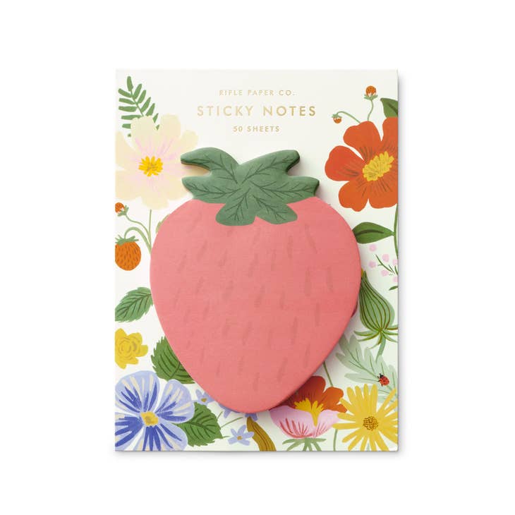 Rifle Paper Co Sticky Notes - Strawberry