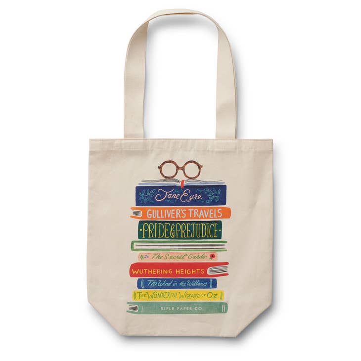 Rifle Paper Co Canvas Tote Bag - Book Club