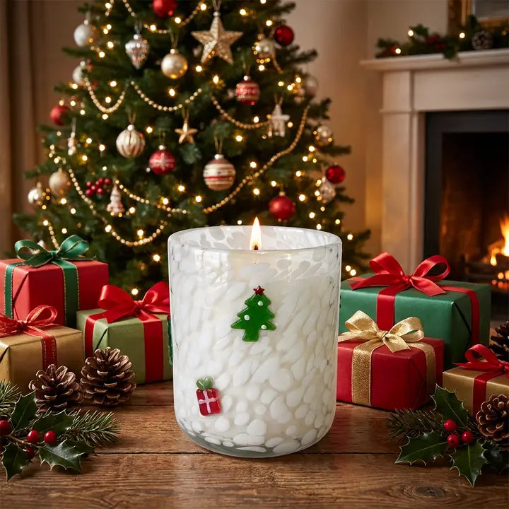12 oz Icon Candle - Tree & Gift