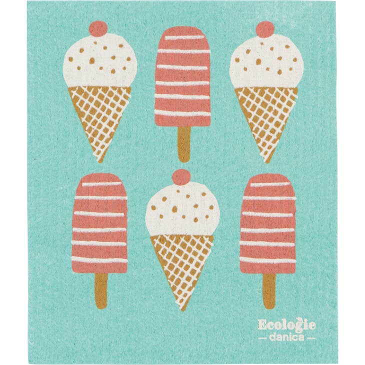 Swedish Dishcloth - Seaside Ice Cream