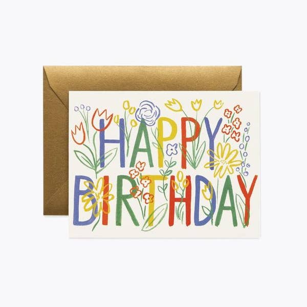 Rifle Paper Co Card - Brushstroke Birthday