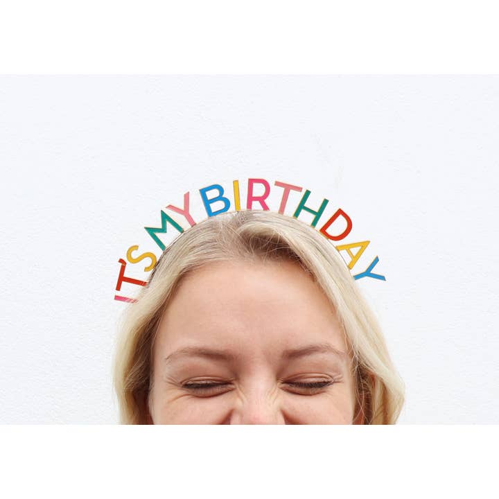 Rainbow Birthday Metal Headband