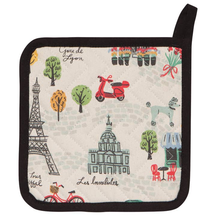Pot Holder Oven Mitt Set - Meet Me In Paris