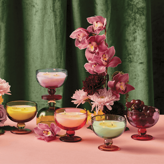 Aura Tinted Glass Goblet Candle - Tobacco Patchouli