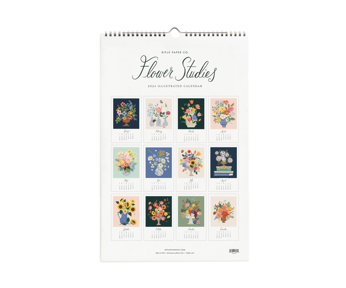 Rifle Paper Co 2024 Wall Calendar - Flower Studies