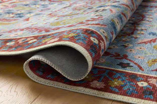 Rifle Paper Co x Loloi Canopy Rug - Edie Red & Blue