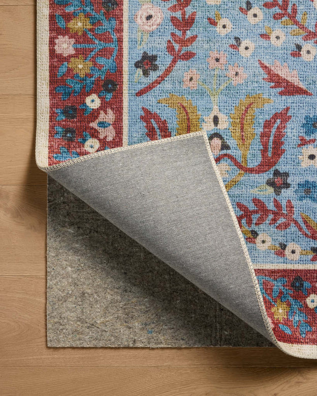 Rifle Paper Co x Loloi Canopy Rug - Edie Red & Blue