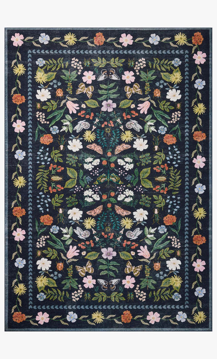 Rifle Paper Co x Loloi Canopy Rug - Curio Black