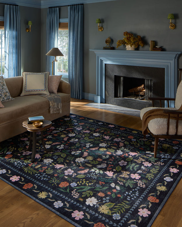 Rifle Paper Co x Loloi Canopy Rug - Curio Black