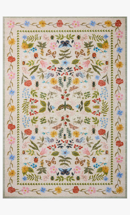 Rifle Paper Co x Loloi Canopy Rug - Curio Cream