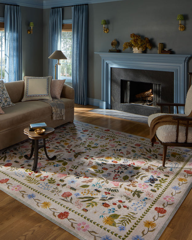 Rifle Paper Co x Loloi Canopy Rug - Curio Cream