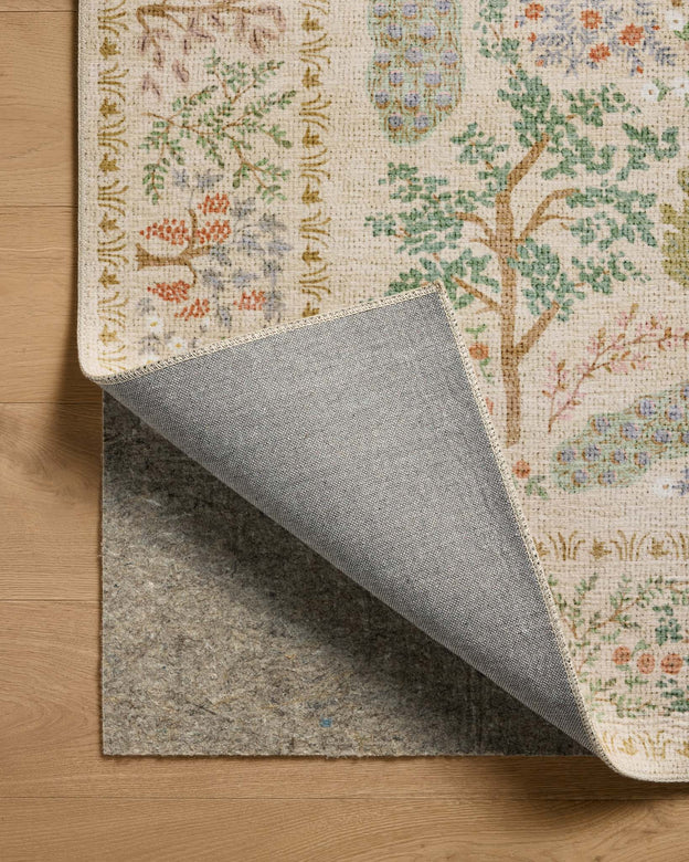 Rifle Paper Co x Loloi Canopy Rug - Peacock Forest Cream