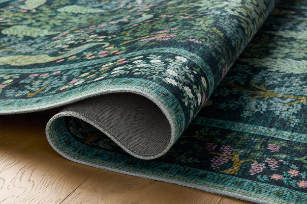 Rifle Paper Co x Loloi Canopy Rug - Peacock Forest Teal