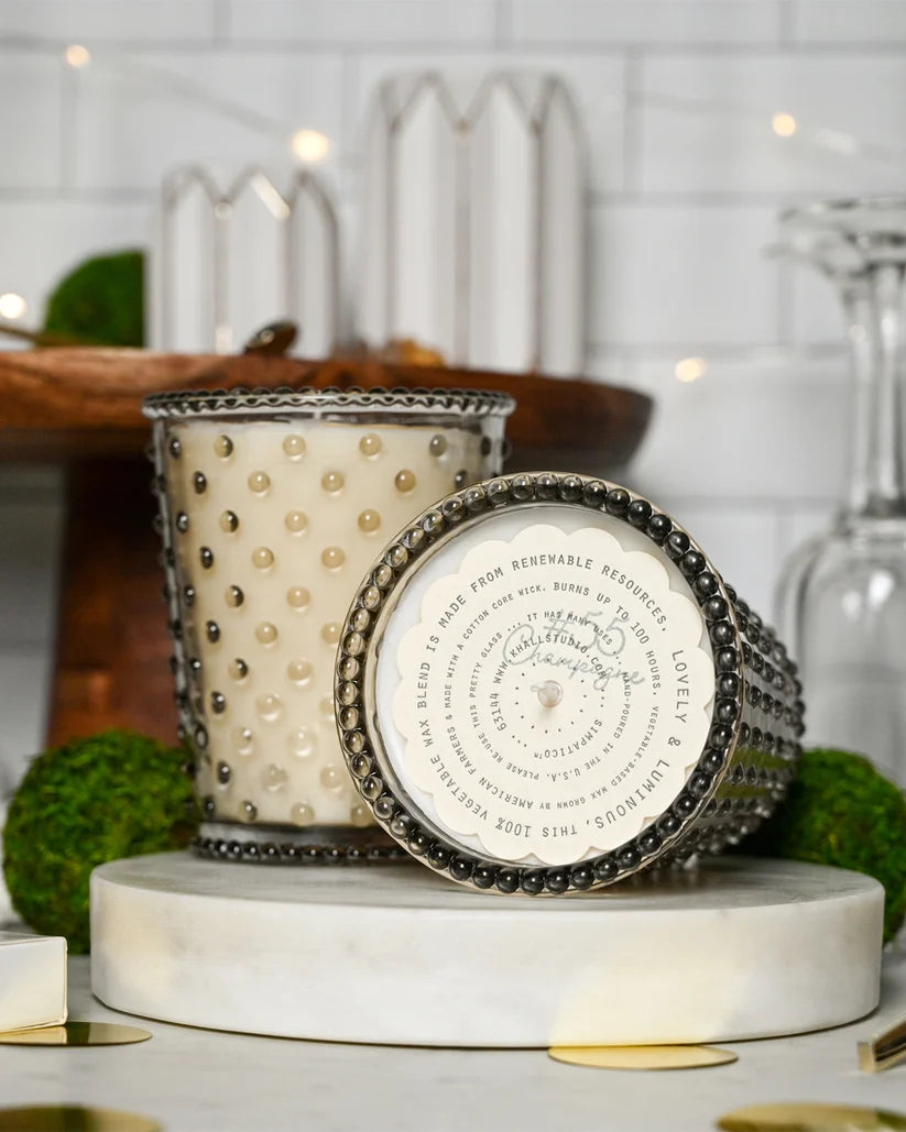 Simpatico Hobnail Candle - Champagne