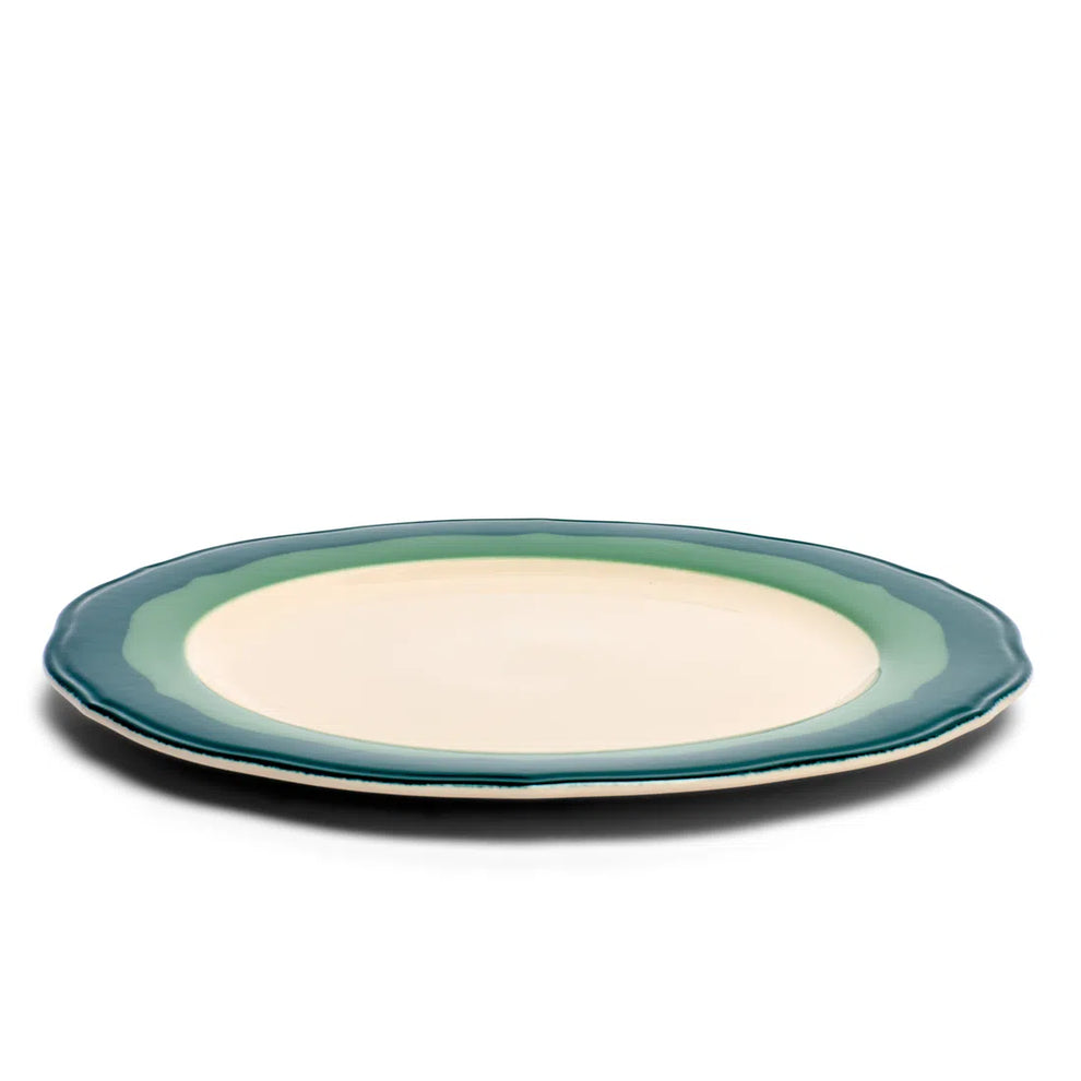 2-Tone Scallop - Teal/Seagreen - Dinner Plate