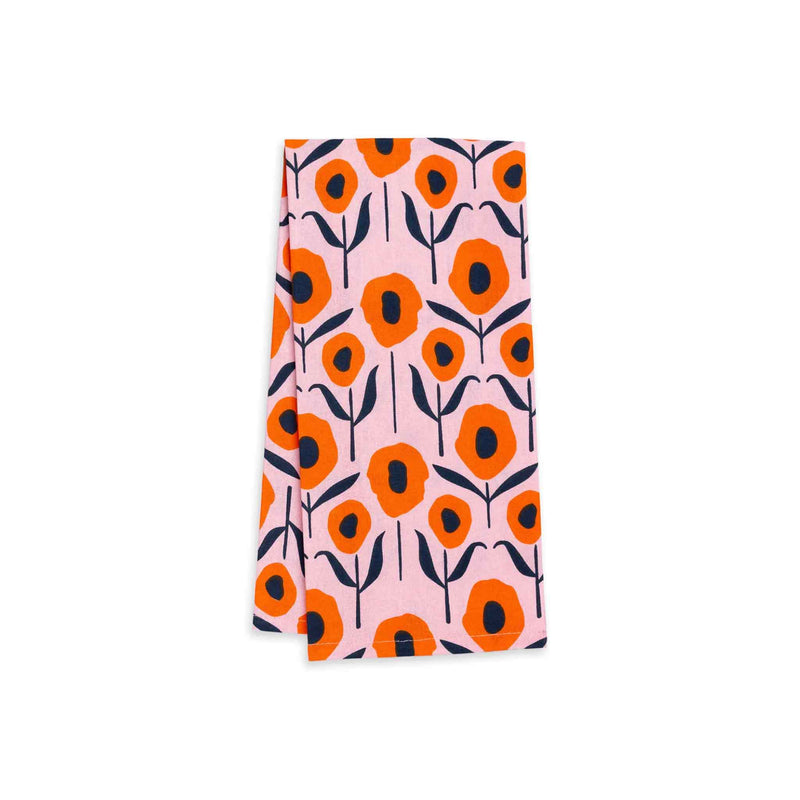 Poppy Dish Towel - Pink