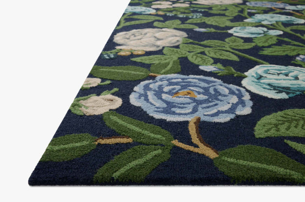 Rifle Paper Co x Loloi Highgrove Rug - Roses Navy