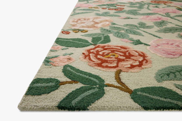 Rifle Paper Co x Loloi Highgrove Rug - Roses Mint