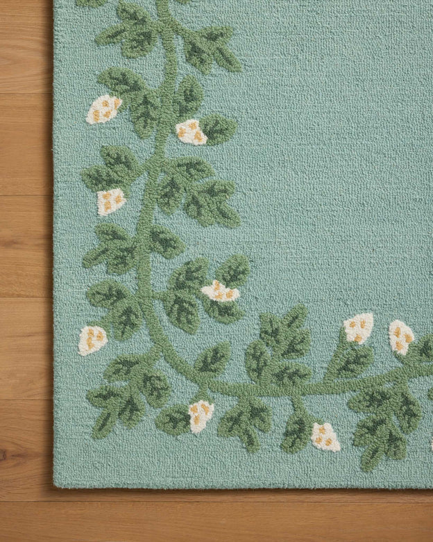 Rifle Paper Co x Loloi Highgrove Rug - Climbing Vines Blue