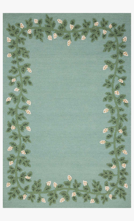 Rifle Paper Co x Loloi Highgrove Rug - Climbing Vines Blue