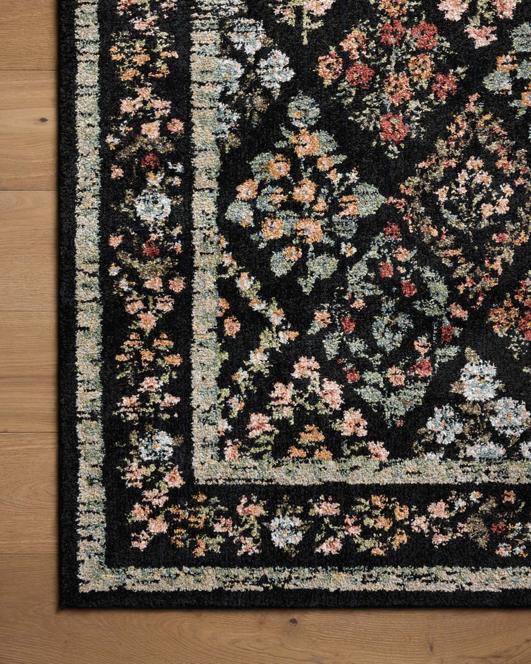 Rifle Paper Co x Loloi Laurel Rug - Parquet Black