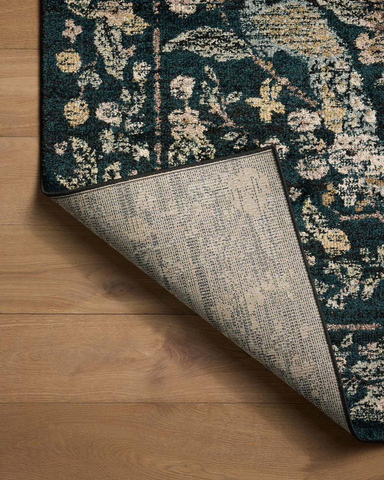 Rifle Paper Co x Loloi Laurel Rug - Peacock Garden Navy