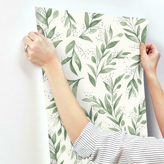 Magnolia Home Olive Branch Wallpaper - Olive Grove