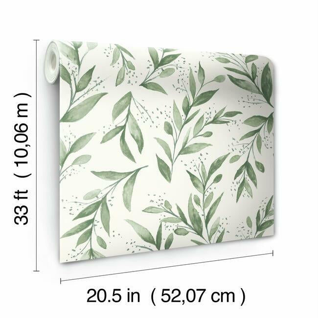 Magnolia Home Olive Branch Wallpaper - Olive Grove