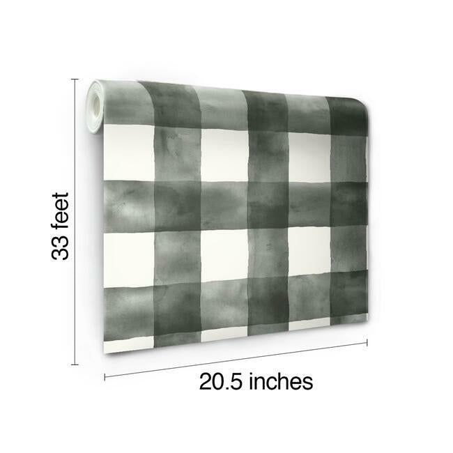 Magnolia Home Watercolor Check Wallpaper - Black