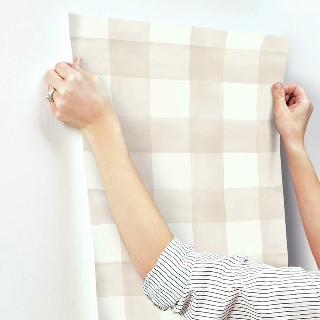 Magnolia Home Watercolor Check Wallpaper - Ella Rose