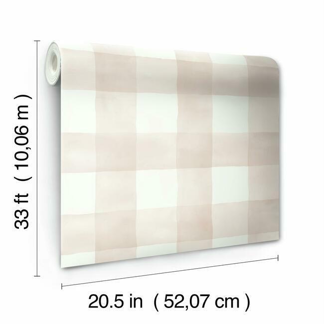 Magnolia Home Watercolor Check Wallpaper - Ella Rose