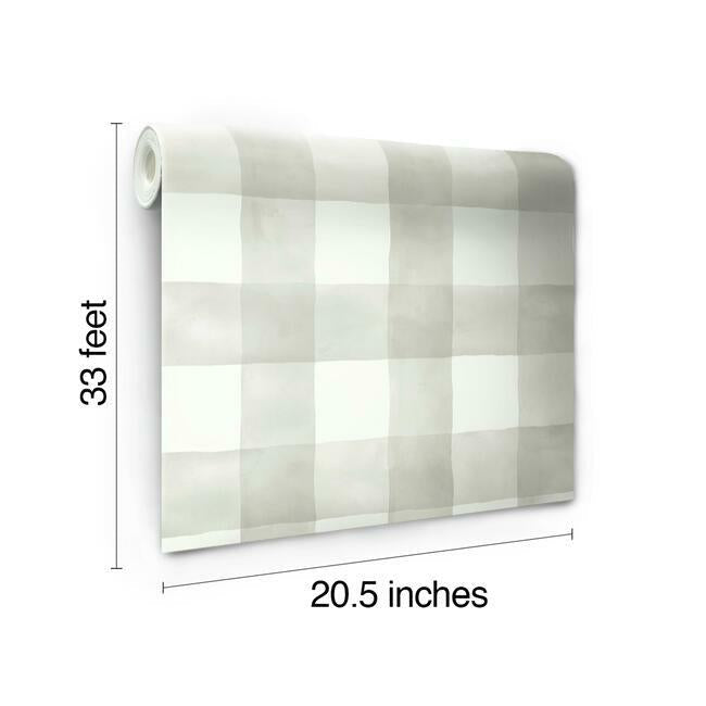 Magnolia Home Watercolor Check Wallpaper - Sunday Stroll