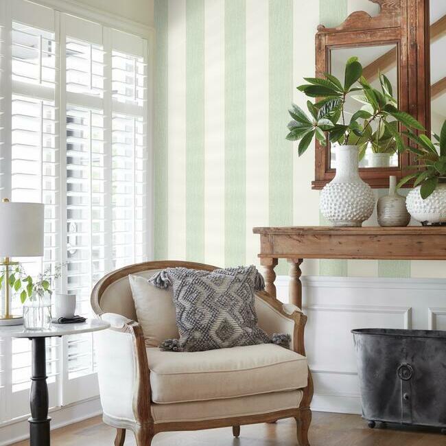 Magnolia Home Thread Stripe Wallpaper - Green