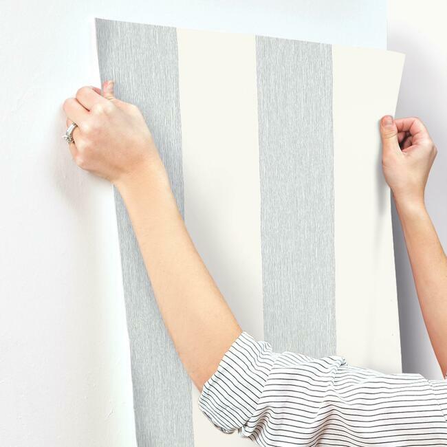 Magnolia Home Thread Stripe Wallpaper - Navy
