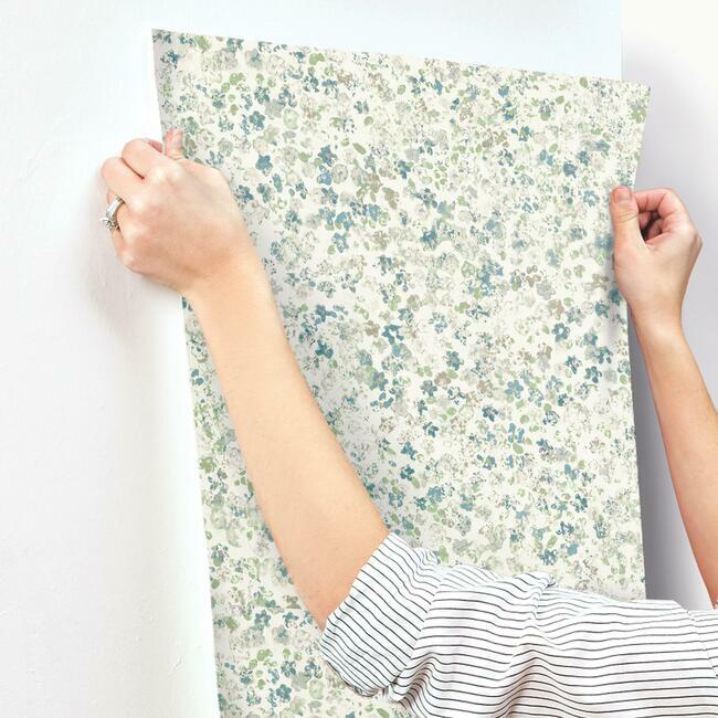 Magnolia Home Meadow Wallpaper - Magnolia Green and Blue