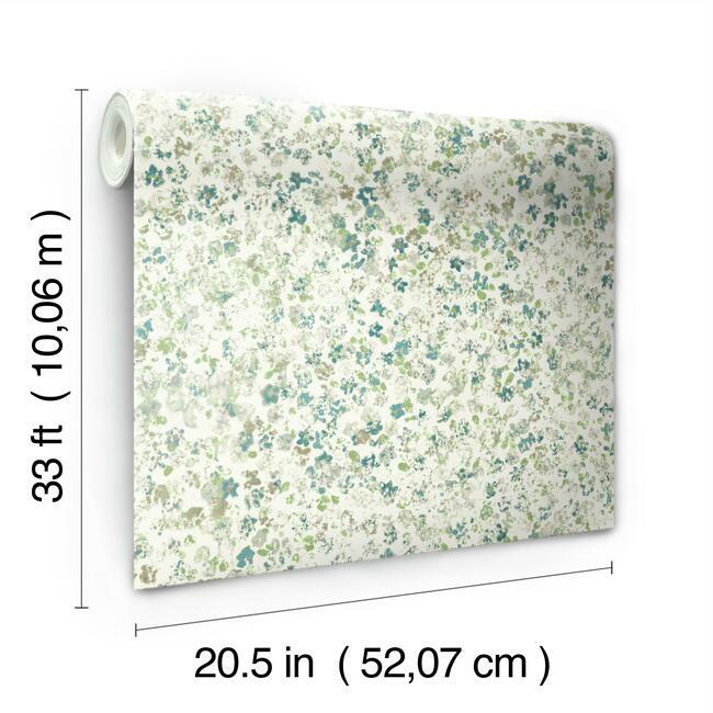 Magnolia Home Meadow Wallpaper - Magnolia Green and Blue