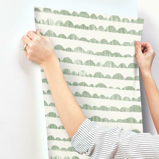 Magnolia Home Hill & Horizon Wallpaper - Magnolia Green