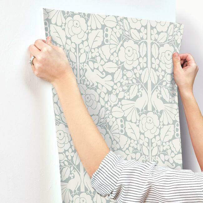 Magnolia Home Fairy Tales Wallpaper - Blue Gray