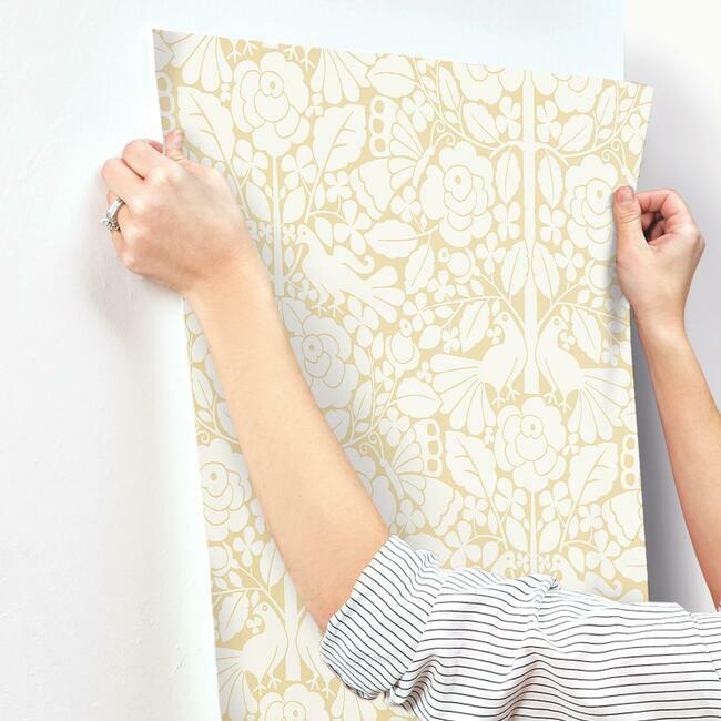 Magnolia Home Fairy Tales Wallpaper - Goldfinch Yellow