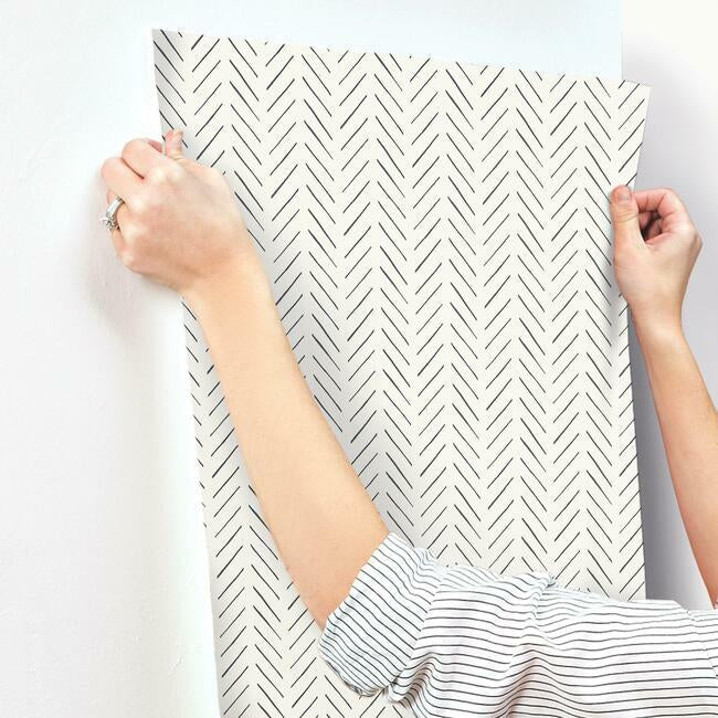 Magnolia Home Pick-Up-Sticks Wallpaper - Black and White